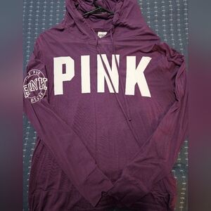PINK Long Sleeve Shirt with Hoodie